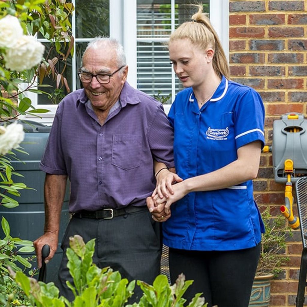 Caremark care worker with client