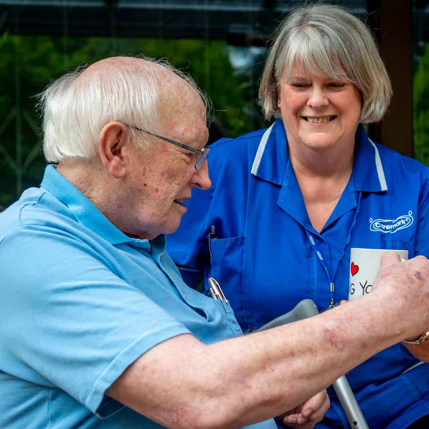 Caremark care worker with client